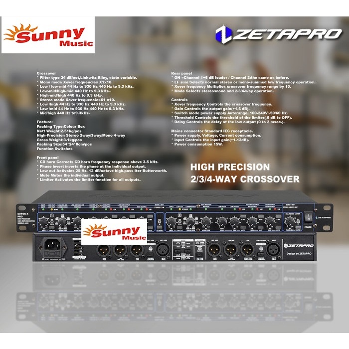 Zetapro Cross Z3400 Cross Over 2/3/4-WAY