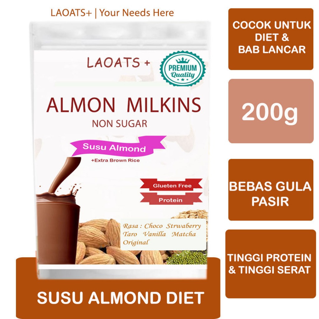 

Almond Milk Laoats Non Sugar (200g)