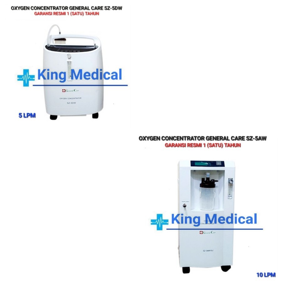 Mesin Penghasil Oksigen/Oxygen Concentrator General Care 5 LPM/10 LPM
