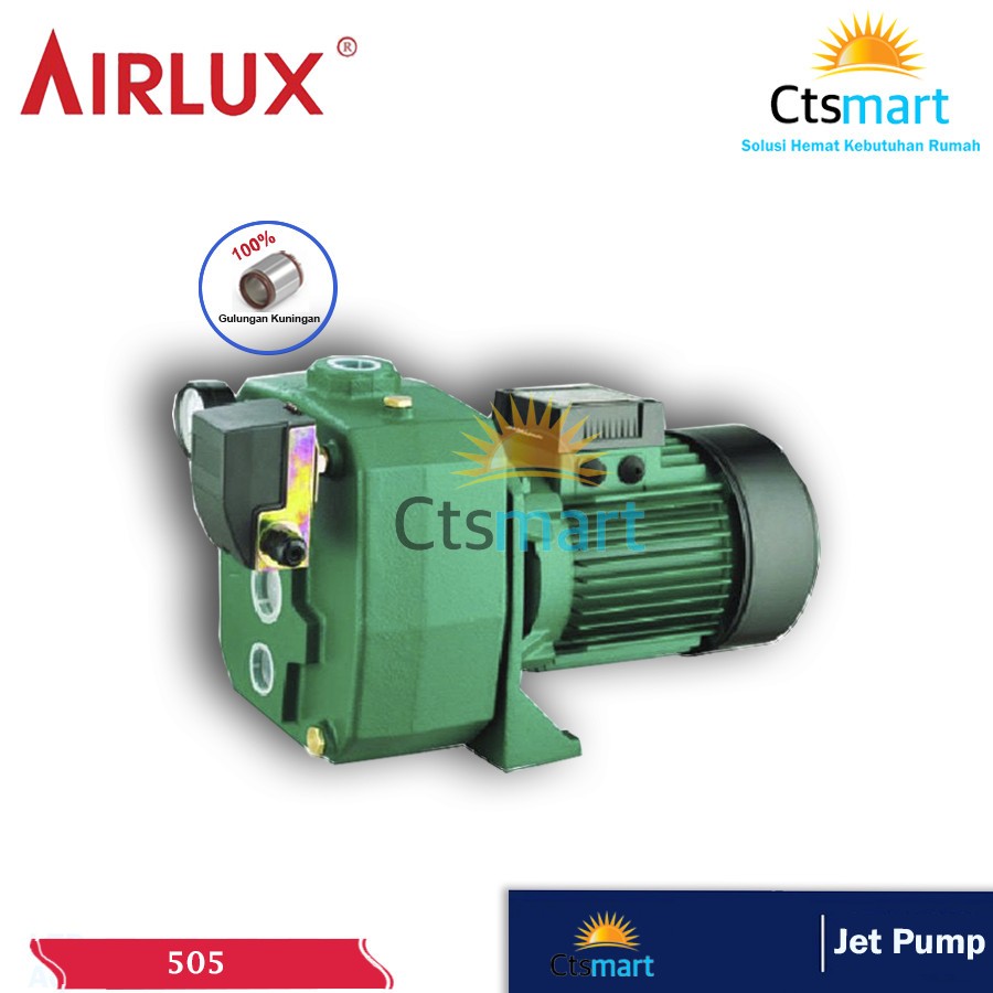 AIRLUX Mesin Pompa Air 505 A Jet Pump 50 Meter Sumur Dalam 505A DP505A