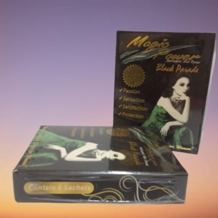 TISU MAGIC POWER HIJAU ANTISEPTIC WET TISSUE BLACK PARADE ISI 6 SACHETS