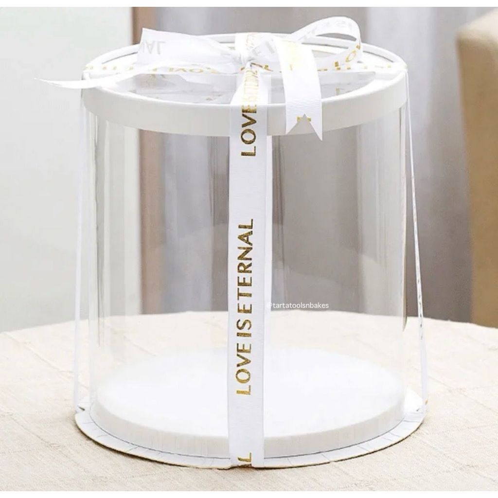 

NEW Kotak Mika Kue Cake Window Bulat Bening Transparan Ukuran 34CM | T22CM, T28CM