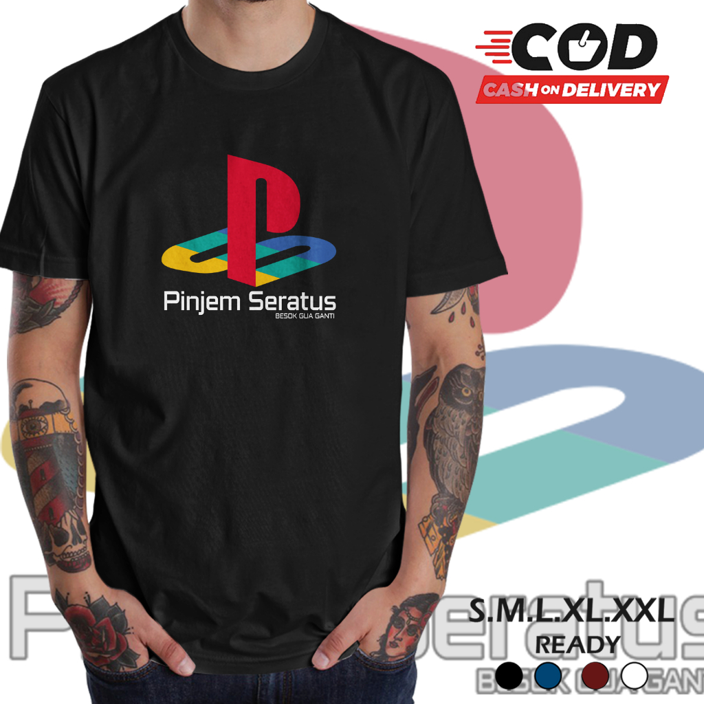 Baju Kaos Kaus Ts Tshirt T-shirt Atasan Distro Desain Tema Tulisan Kata Kata Kata2 Pinjem Dulu Serat