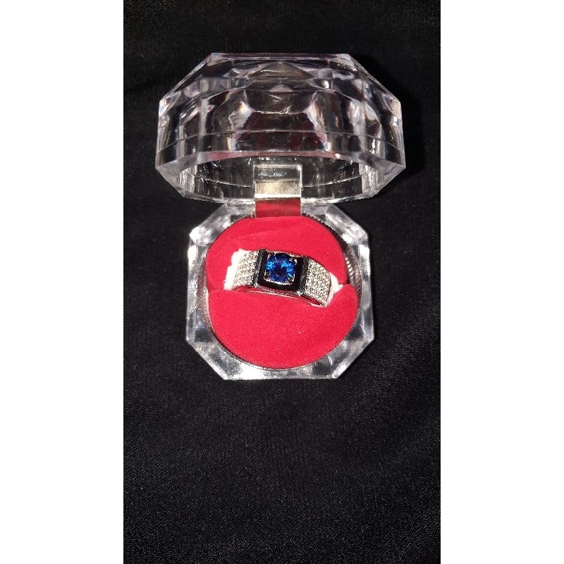 cincin pria dewasa  blue safir