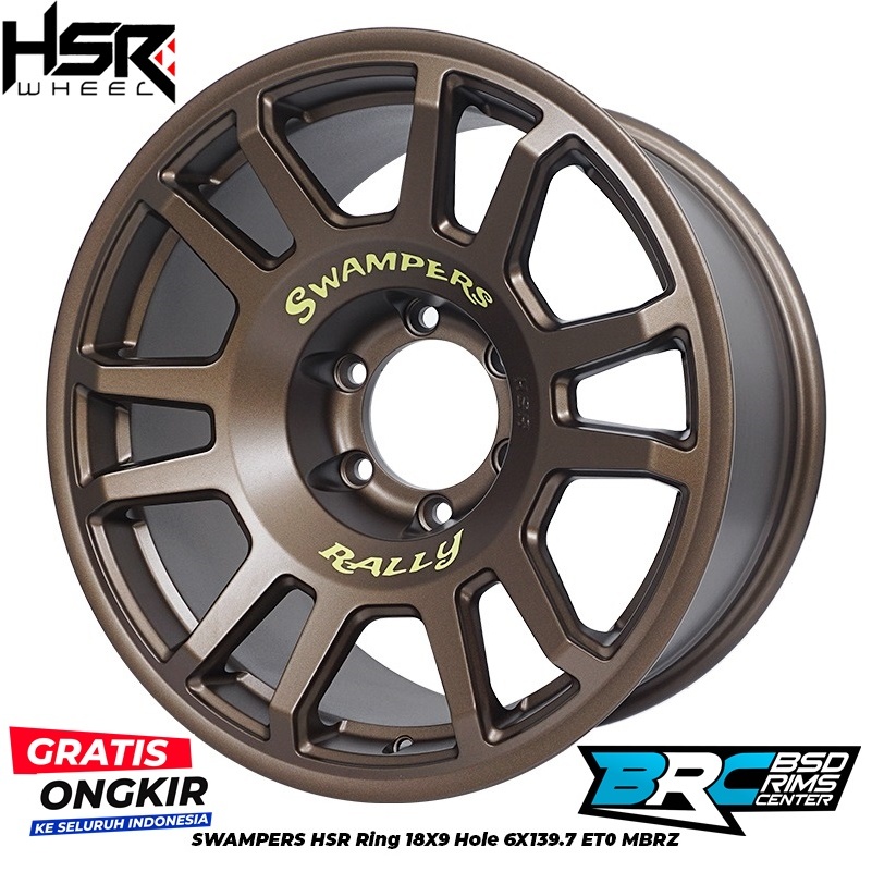 VELG MOBIL PAZERO FORTUNER HUMMER TRITON EVEREST SWAMPERS HSR R18X9 H6X139,7 ET0 MBRZ