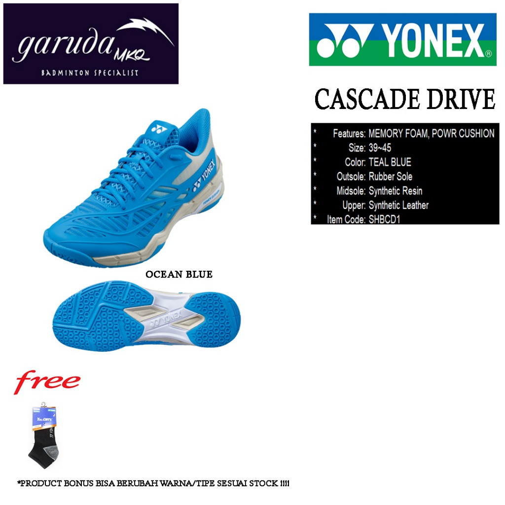 Sepatu Badminton Yonex Cascade Drive OCEAN BLUE / CASCADE DRIVE