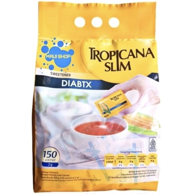 Gula Tropicana Slim Sweetener DIABTX 150 Sachet @2gr