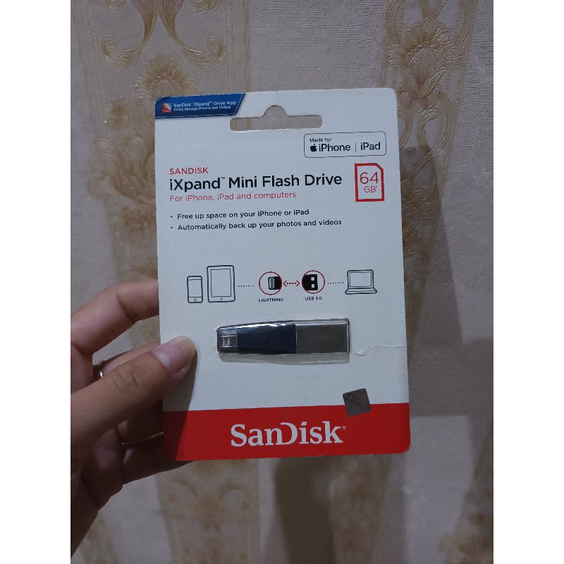Flashdisk OTG USB Sandisk Iphone Lighting Ipad 64GB Original