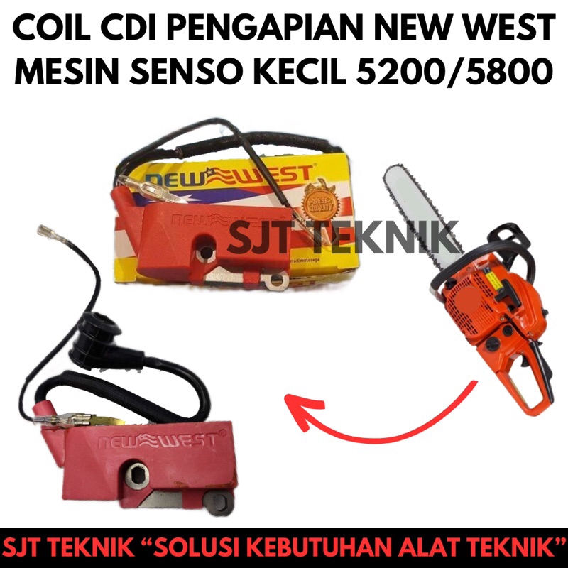 ignitation coil kuil cdi pengapian mesin senso kecil chainsaw mini gergaji kayu 568 588 new west