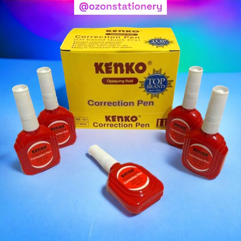 

Tipe X Kenko Ke-1 Correction Fluid Pen / Penghapus Cair / Tip Ex Kertas Kenko 1 Box ( 12 pcs )