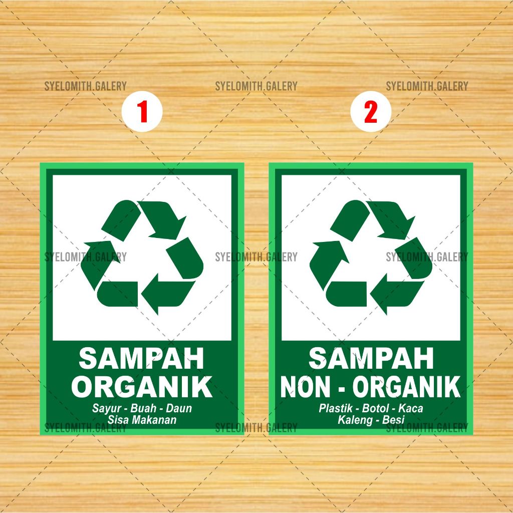 

Stiker Sampah Organik dan Stiker Sampah Non Organik