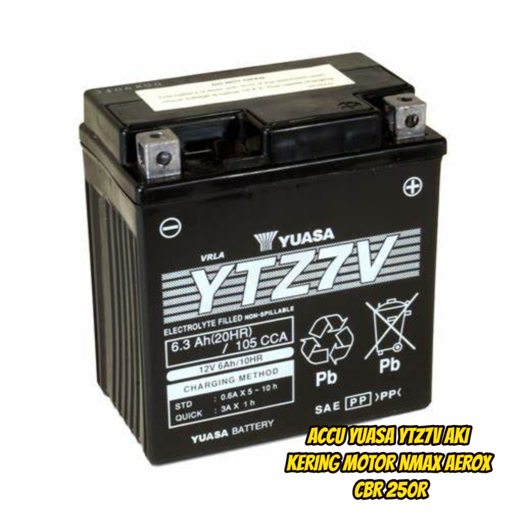 ACCU YUASA YTZ7V AKI KERING MOTOR NMAX AEROX CBR 250R YUASA