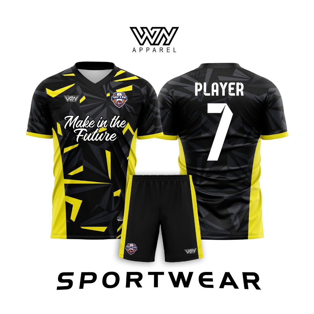 ￼JERSEY FUTSAL & JERSEY SEPAK BOLA PRINTING WINAPPAREL YELLOW ABSTRAK