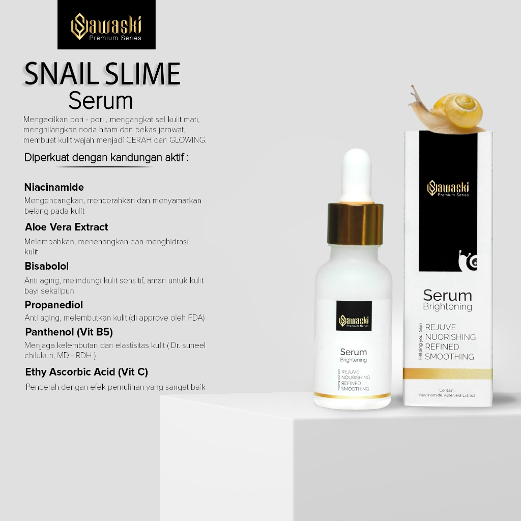 Serum Wajah Sawaski Glow Up Skincare skinker Serum Mencerahkan Pelembab Wajah Anti Aging pengecil po