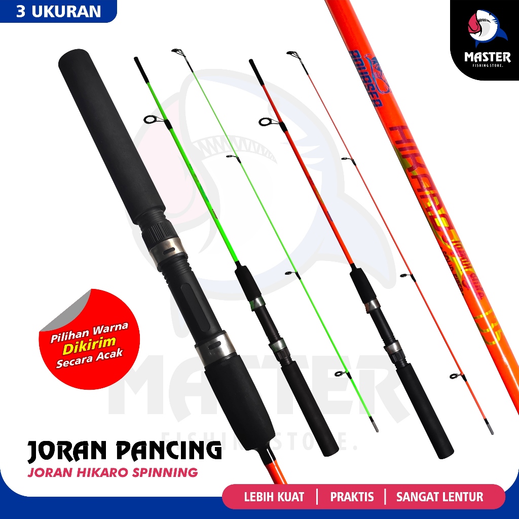 MFS - Joran Pancing Super Lentur Warna Hijau Dan Merah Panjang 120cm - 150cm Bahan Fiber Solid Cocok