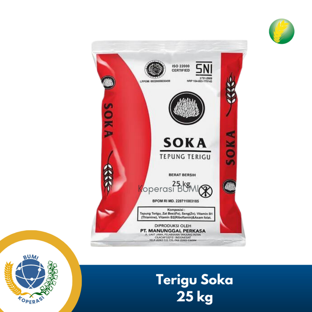 

Tepung Terigu Manunggal Soka 25 Kg