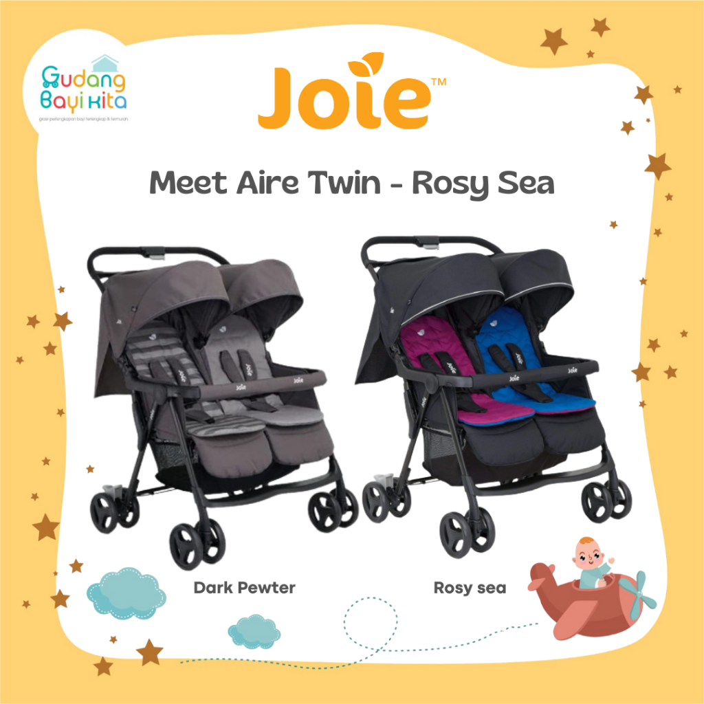 Joie Meet Aire Twin Stroller- Stroller Bayi Kembar