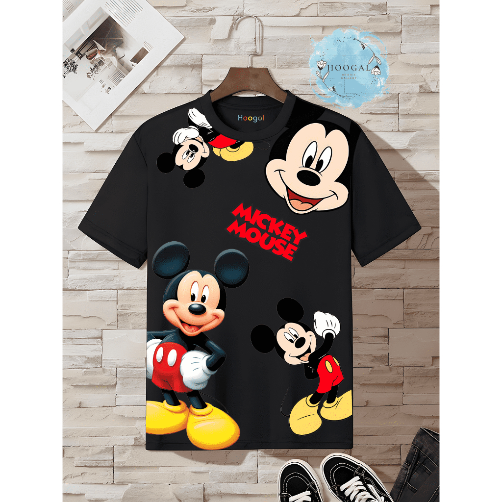Hoogal Kaos Motif Mickey kaos Distro 20s Sablon DTF