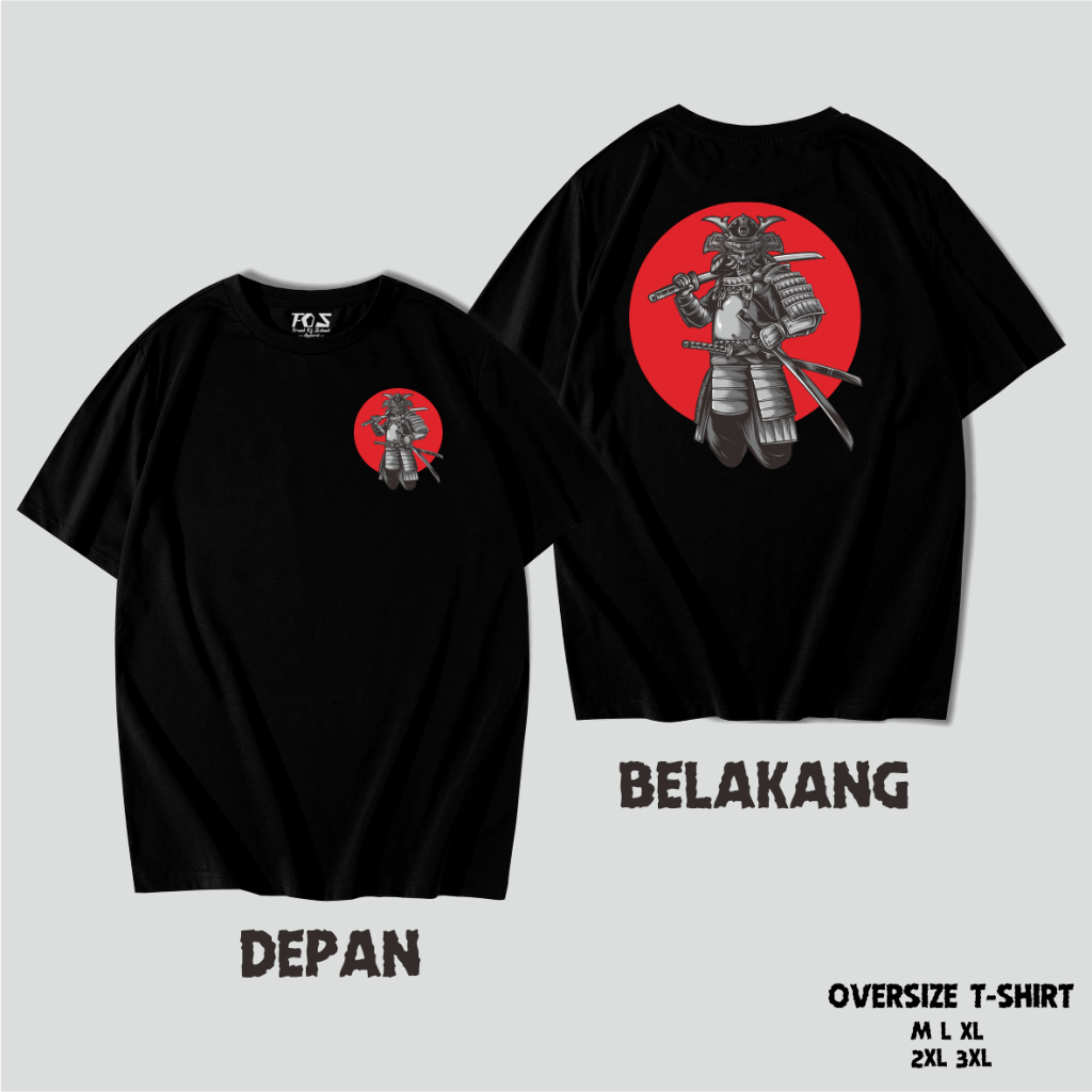 KAOS BIG SIZE SAMURAI JEPANG 2XL 3XL 4XL 5XL XXL XXXL XXXXL XXXXXL JUMBO COMBED 30S PREMIUM DISTRO K