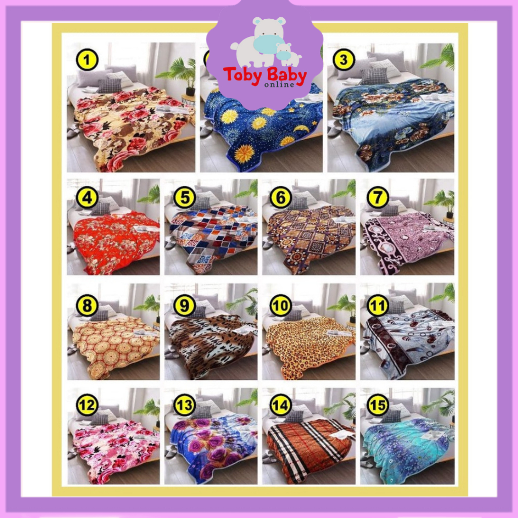 Selimut Bulu Tebal Halus Lembut Motif Dewasa 150x200 Impor Murah
