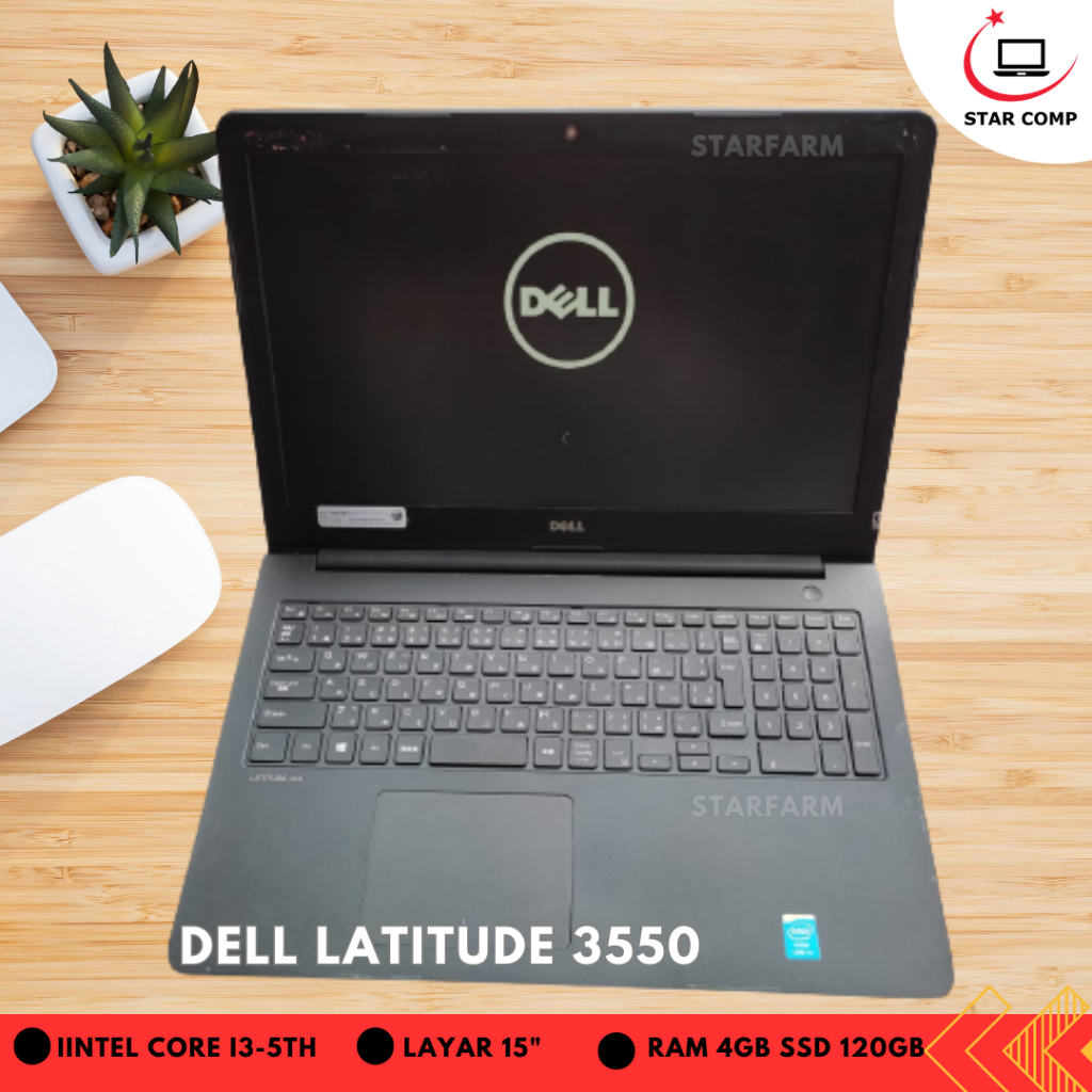 Laptop Dell Latitude 3550 Hitam, Intel i5-1335U, 16GB RAM, SSD 512GB, 15.6"