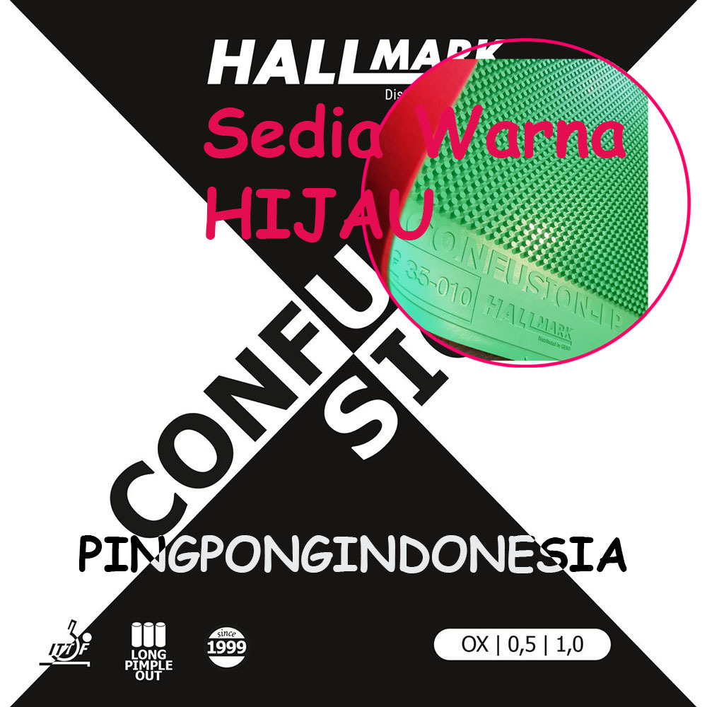 Hallmark Confusion LP - Karet Pingpong Rubber Tenis Meja Long Pips Bet Bat Bintik Panjang Defensive 