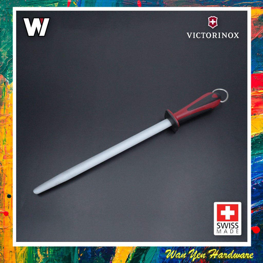 Asahan Victorinox Oval 30 cm Honing Dual Grip Merah Hitam Micro Finecut 7.8521 Original Swiss