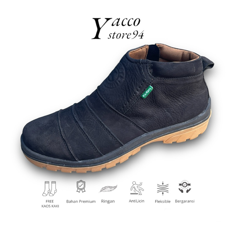 Sepatu Boots Pria Asli Kulit Sepatu Boots Touring Kulit