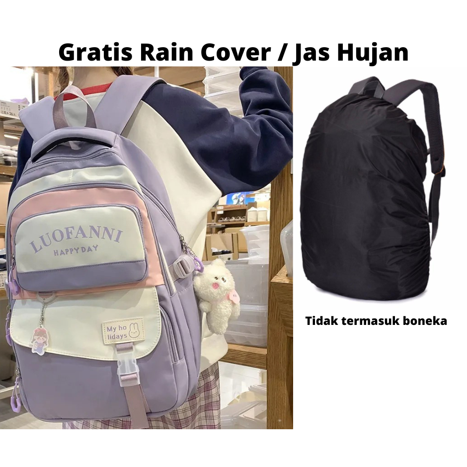 ARMELIA SHOP Tas sekolah anak perempuan tas anak sma smp sd kelas 4 - 6 free raincover