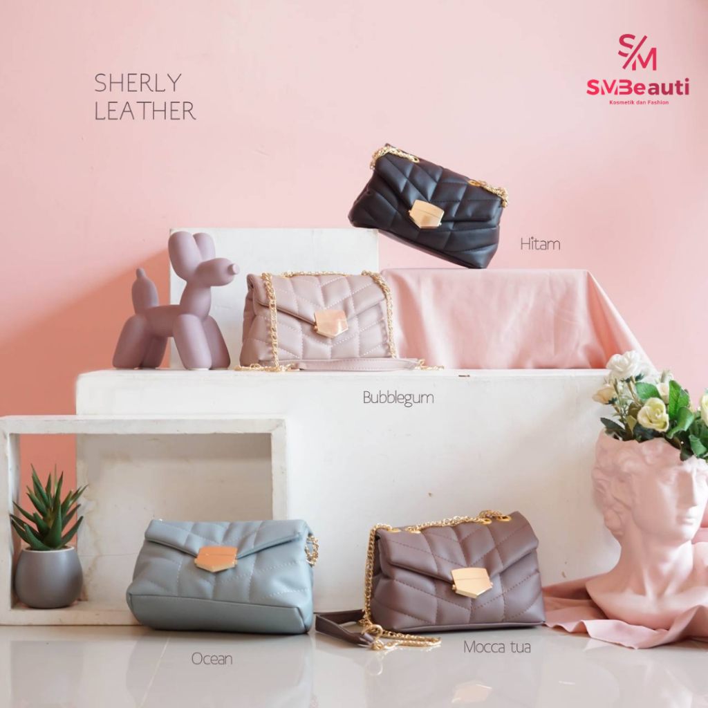 SMBeauti.id Sherly Leather Tas Wanita Terbaru Kekinian Shoulder Bag - Tas Selempang - Good Quality -