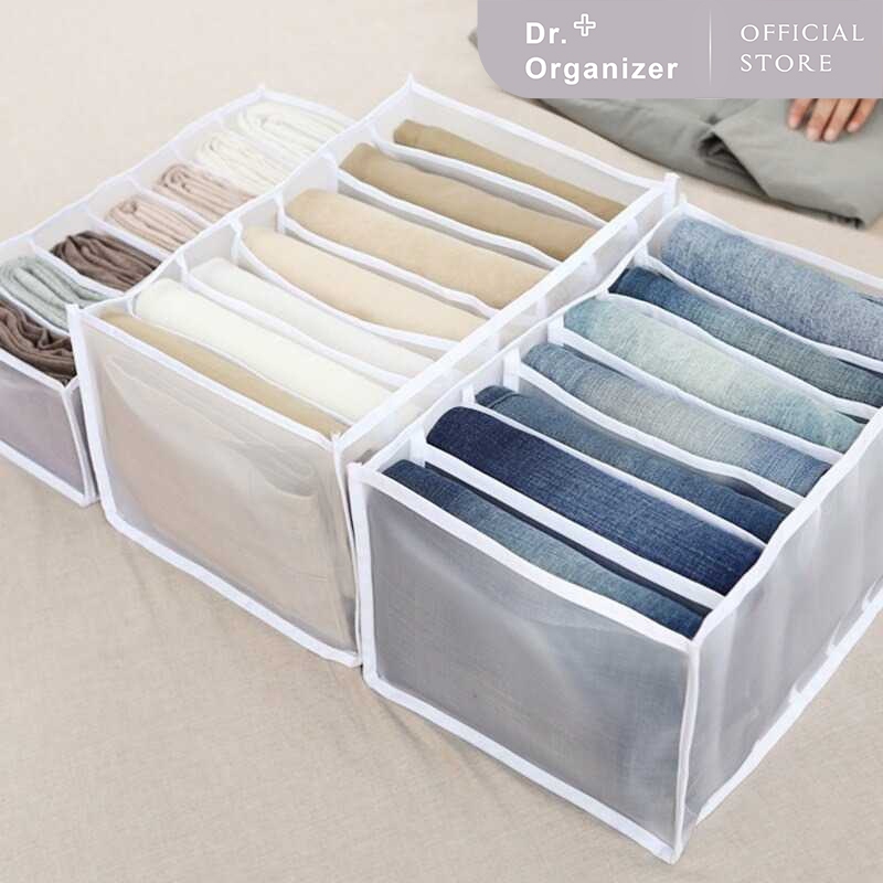 DR. ORGANIZER Storage Box Baju Pakaian Sekat Jeans Tempat penyimpanan Pakaian Sekat Laci Organizer R