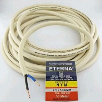 Kabel Listrik ETERNA 2x2.5 Kawat NYM ETERNA 2x2.5 (Per Meter)