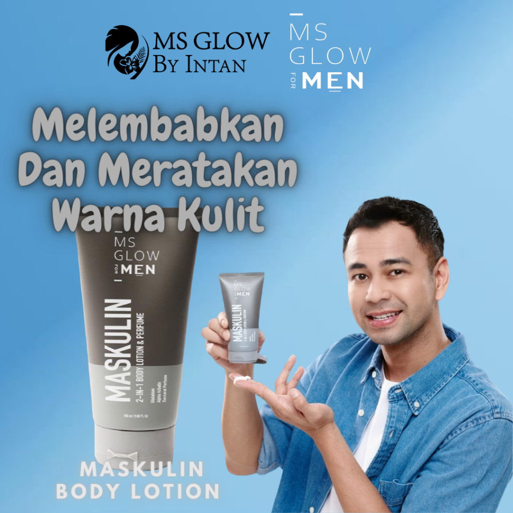MS Glow For Men Maskulin 2in1 Hand Body Lotion & Parfume Original