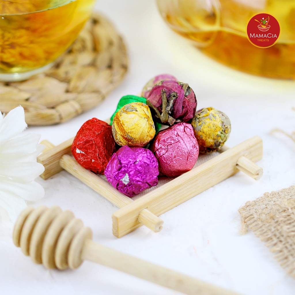 

Mini Blooming Tea Teh Bunga Mekar Mini Kecil Estetik Flower Tea Ball