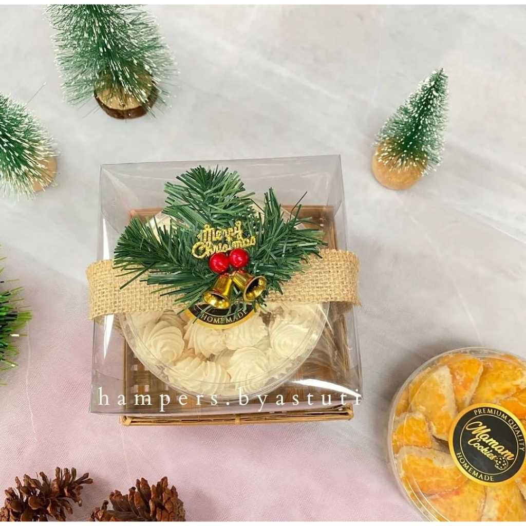 [CHRISTMAS EDITION] PIRING BAMBU ANYAMAN MURAH HIAS MIKA NATAL LUCU | Piring Natal |Piring Prasmanan