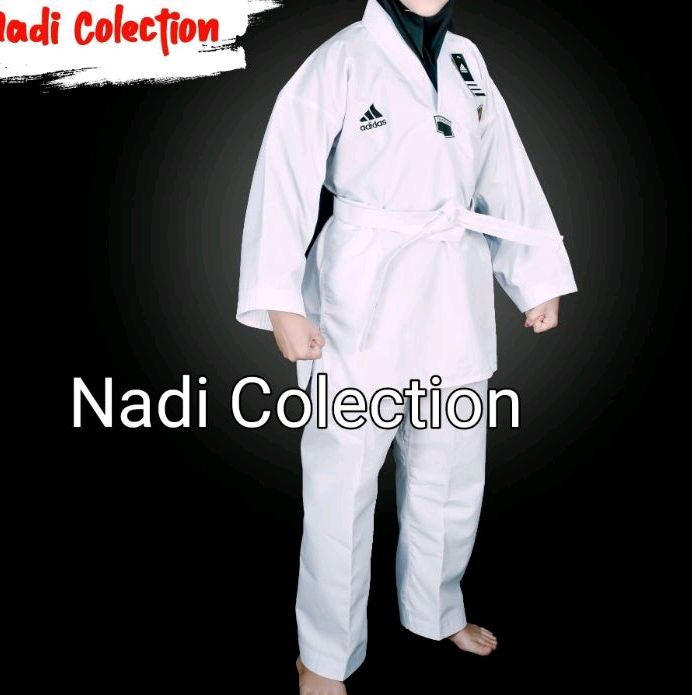 Dobok Taekwondo Adidas Dewasa Kerah Putih Baju Taekwondo Adidas Dewasa Kerah Putih