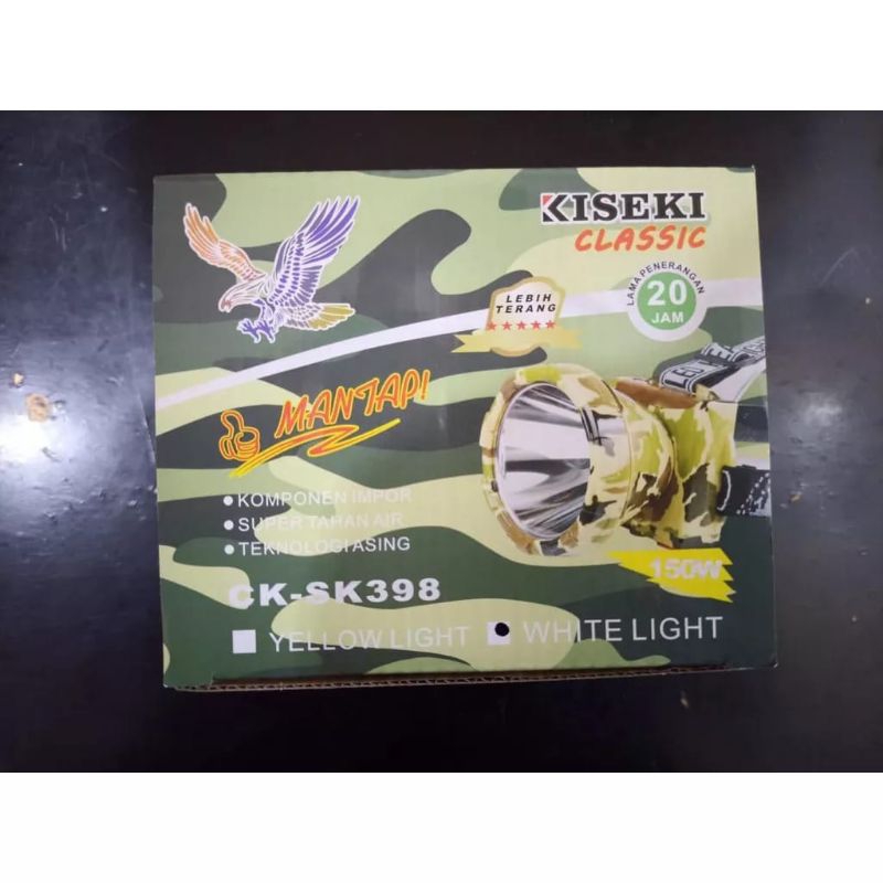 NEW Senter Kepala Kiseki 150 watt CK-SK398 Cahaya Putih