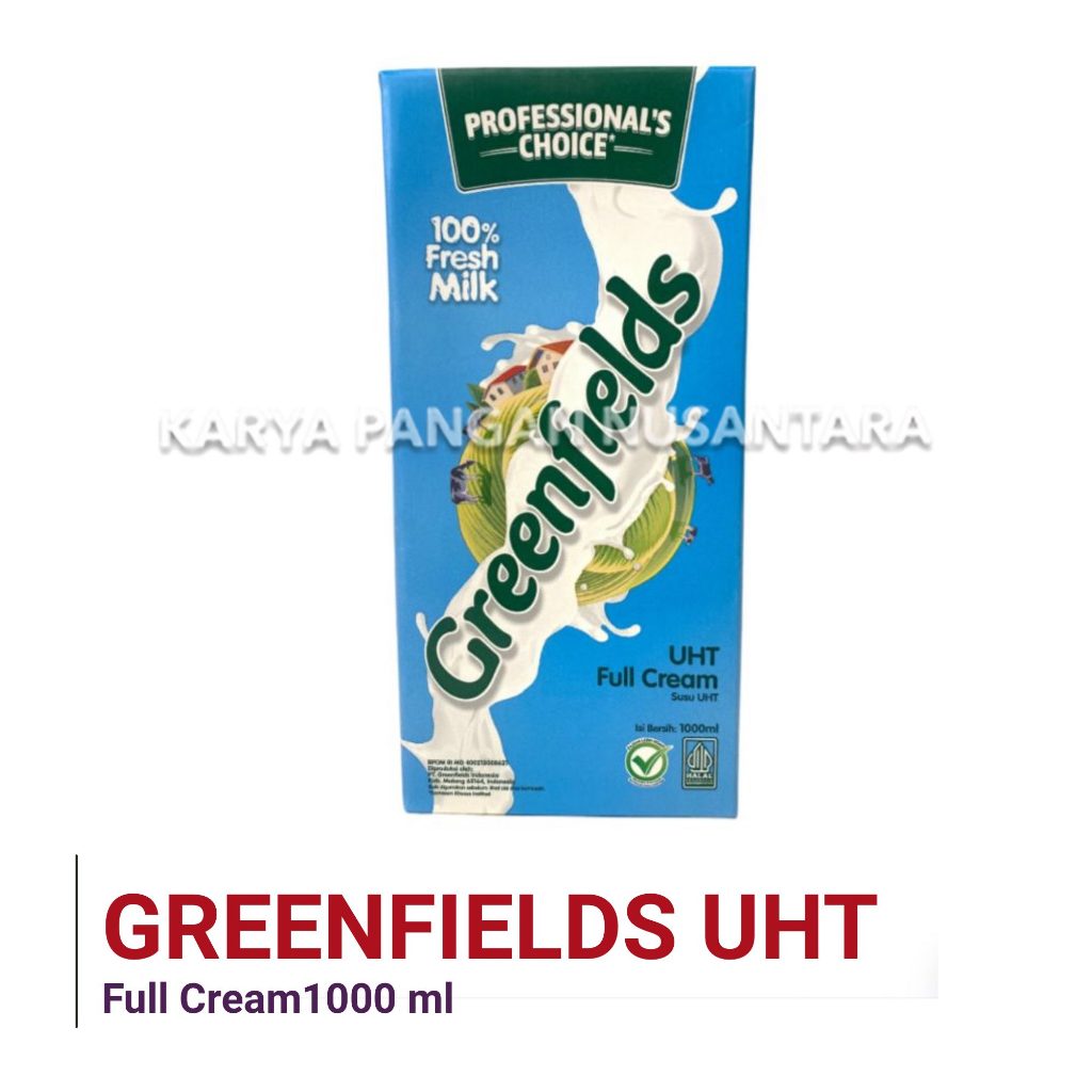 

SUSU GREENFIELDS UHT FULL CREAM 1L SUSU UHT GREENFIELD FULL CREAM 1LTR PER PCS