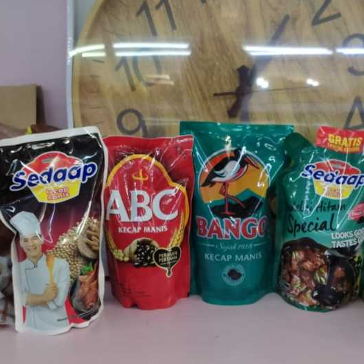 

ANEKA KECAP MANIS 520ML KEMASAN POUCH | ABC, BANGO, SEDAAP KEDELAI HITAM, SEDAAP KECAP MANIS