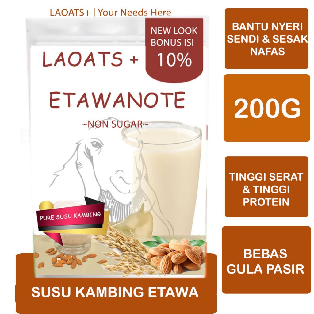 

Susu Kambing Etawa Laoats Non Sugar (200g)