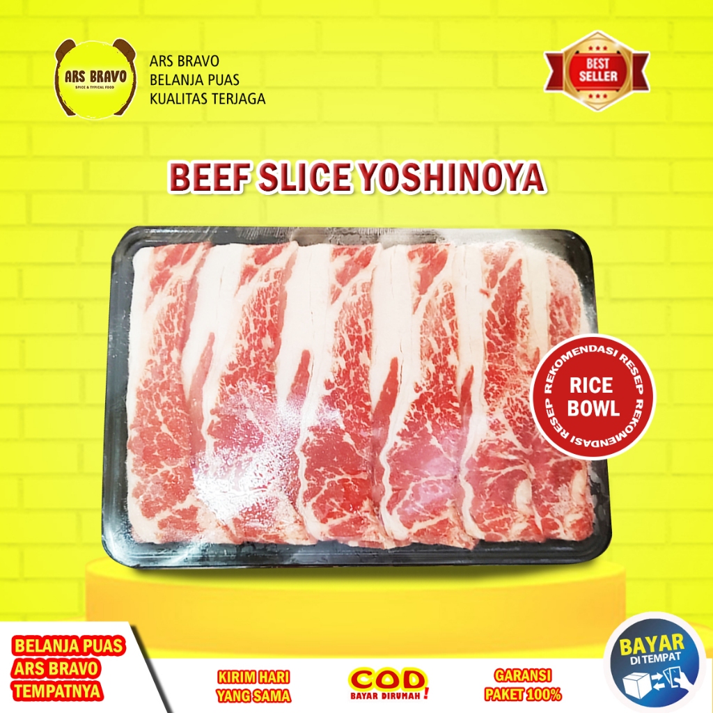 

(READY TO COOK) BEEF SLICE 500gr Yoshinoya/Daging Sapi Lapis 500gr/Yoshinoya 500gr/Beef Slice/Beef Slice Yoshinoya