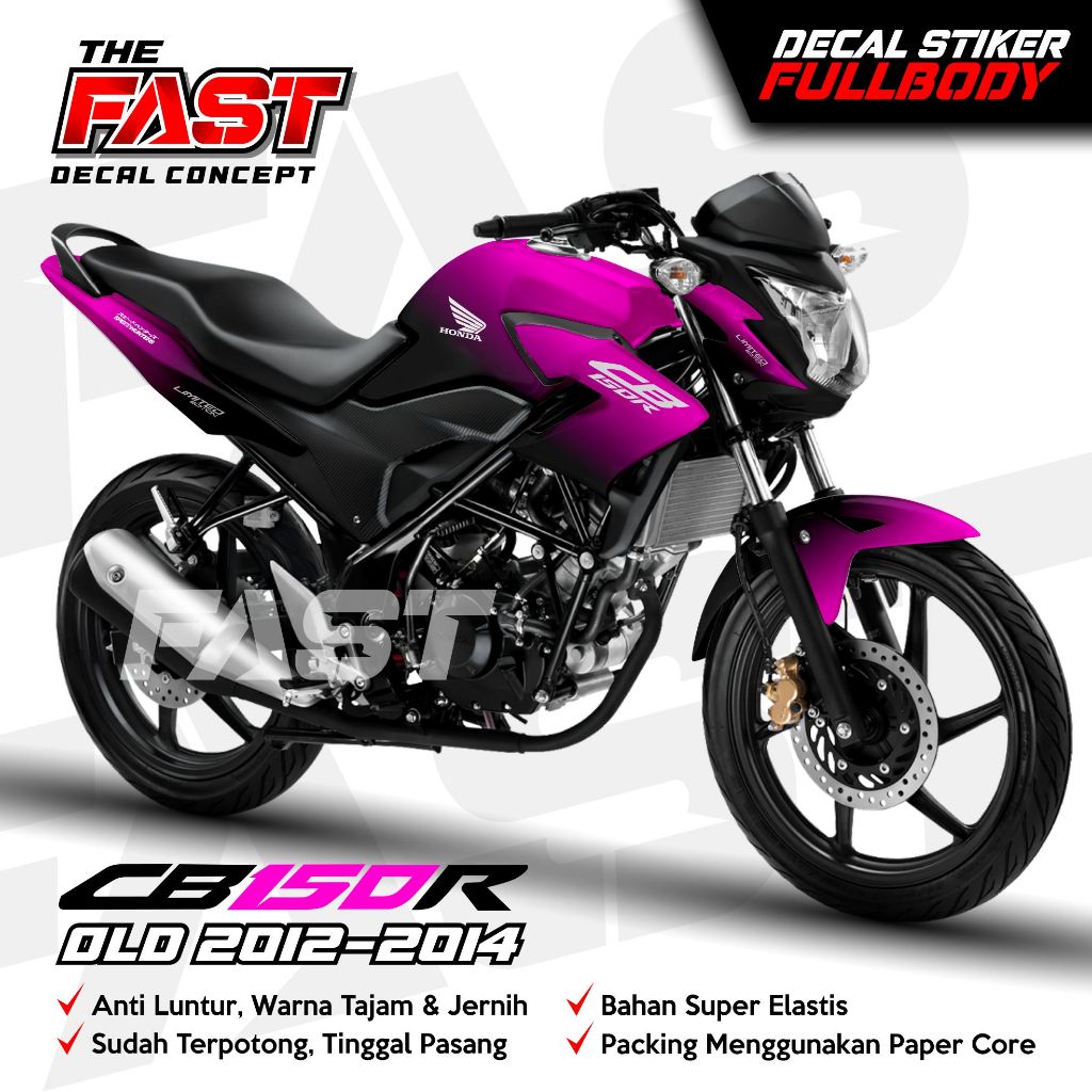 TERBARU Decal Sticker Full Body CB150R Old 2012-2014 Bunglon Hitam - Stiker Decal CB 150R V1 Dekal S