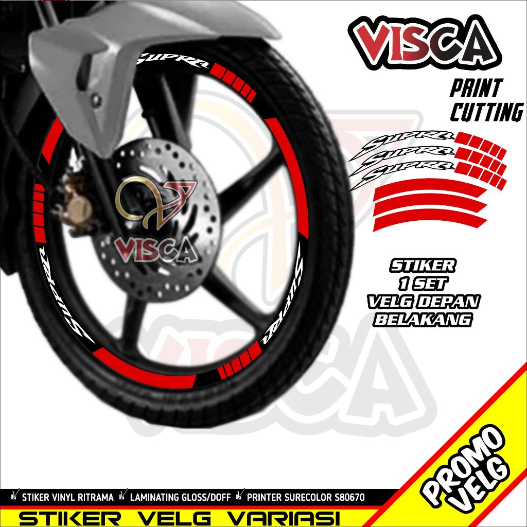 Stiker Velg List Velg Motor Stiker Velg Ring 17 Supra simple