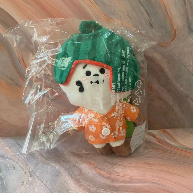 ready BT21 RJ summer doll keyring plush mascot semangla watermelon