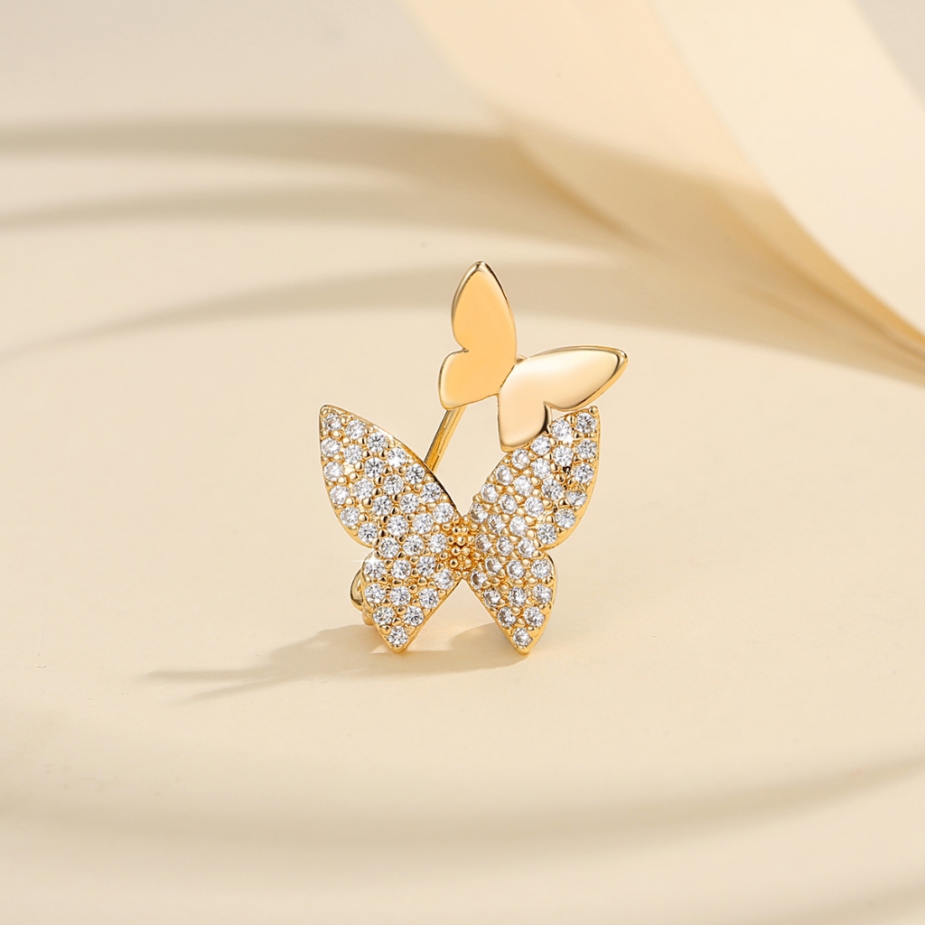 Lanme Jewelry Bros Kupu-Kupu Pin Baju Fashion Korea Bros Wanita Jewelry Fashion Korean Butterfly Bro