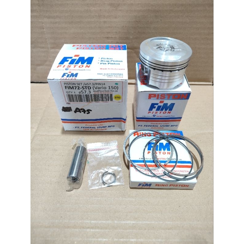 Piston Seher Set Kit Fim 72 Honda Vario 150 PCX Os Oversize 200 250 300 Pen Pin 14 Ukuran 59,3 59,8 
