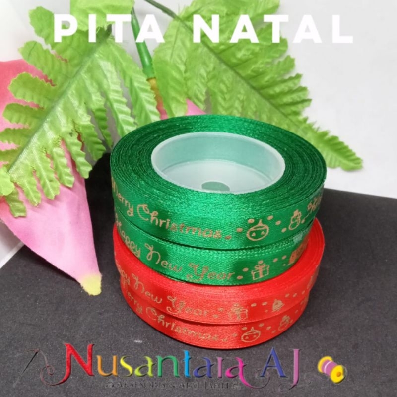 

Pita Natal 1/2" / Pita satin natal (1.25cm) per rol