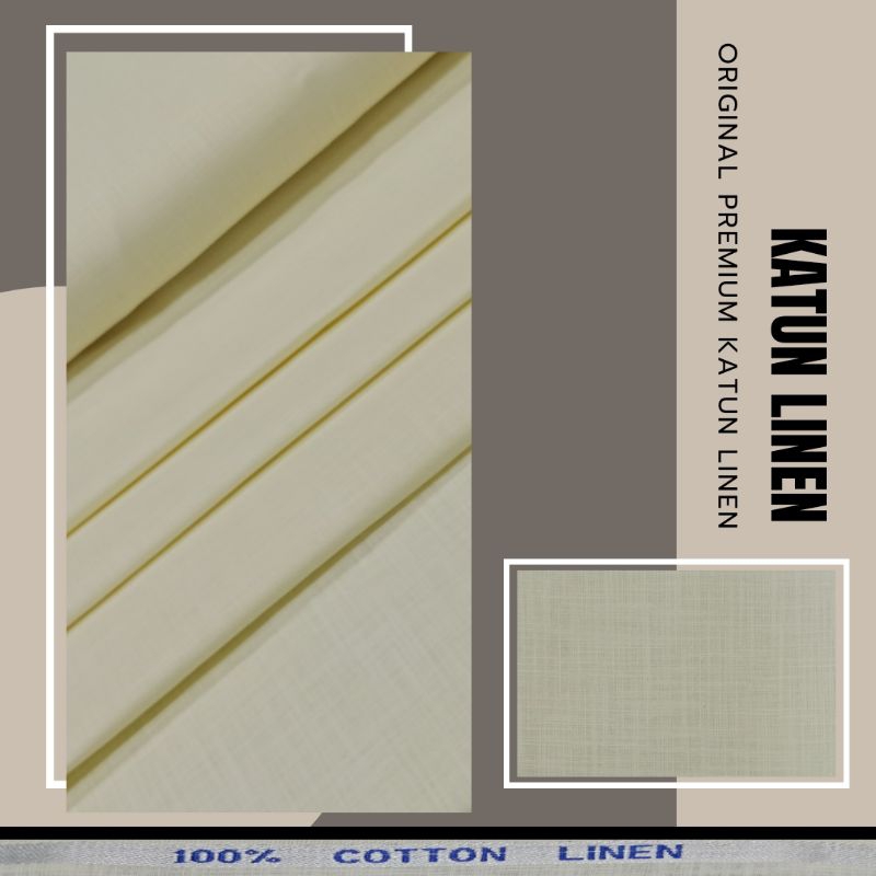 KATUN LINEN POLOS | KAIN BAJU  | KAIN POLOS | POLOS KUNING | BLOUSE KEMEJA HEM POLOS