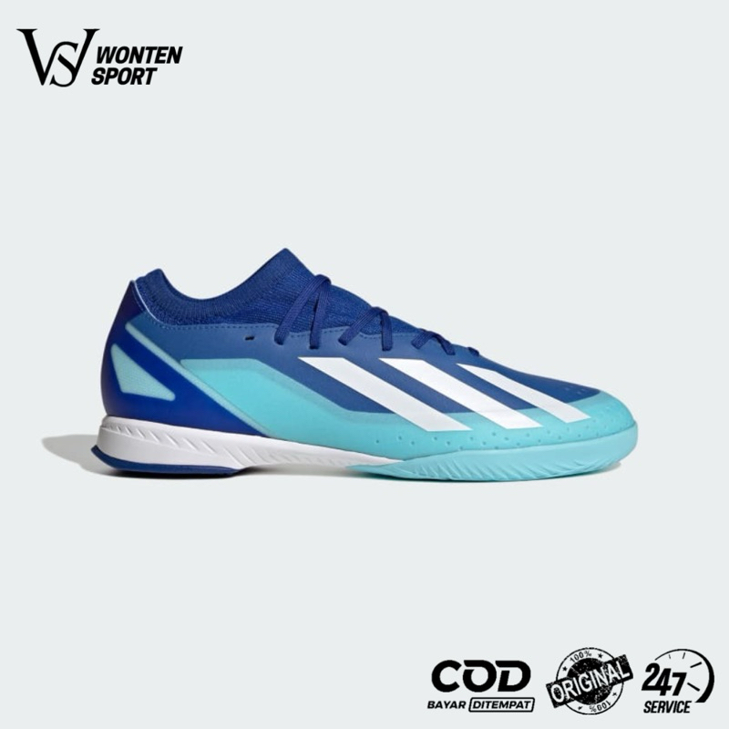 Sepatu Futsal Adidas X Crazyfast.3 IN - Blue White Original