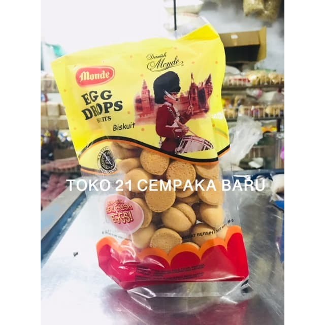 

Monde Egg Drops Biscuits 110 gram | Biskuit Telur Telor Bulat Monde Murah Promo 110g